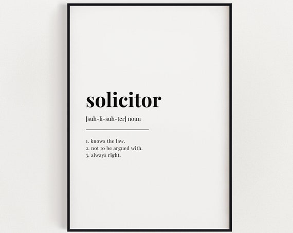 Solicitor Definition Meaning Quote, Gift