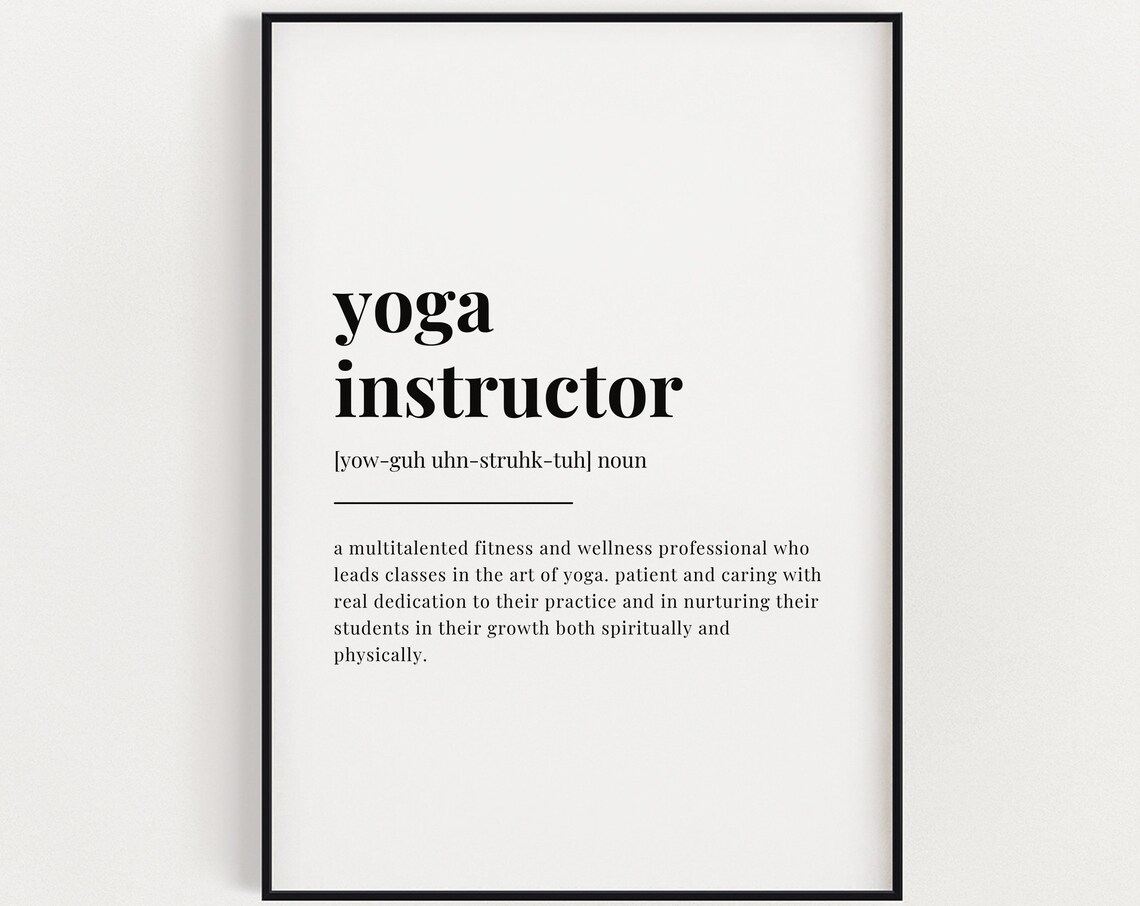 Yoga Instructor Definition Meaning, Wall Decor