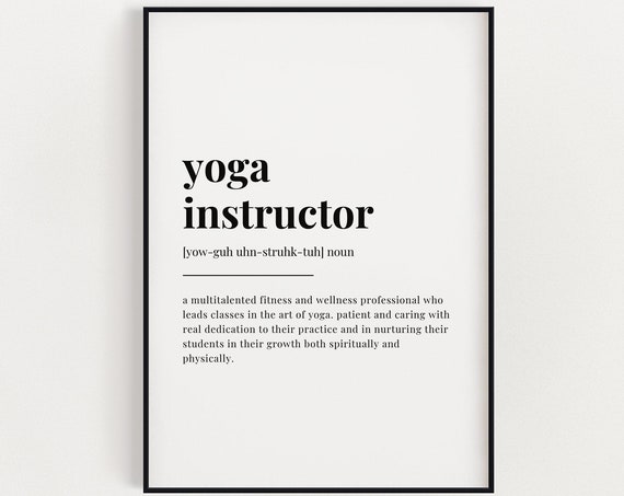 Yoga Instructor Definition Meaning, Wall Decor
