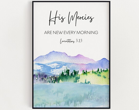 Bible Verse Wall Art Lamentations 323 Christian Scripture Inspirational Quotes Home Decor