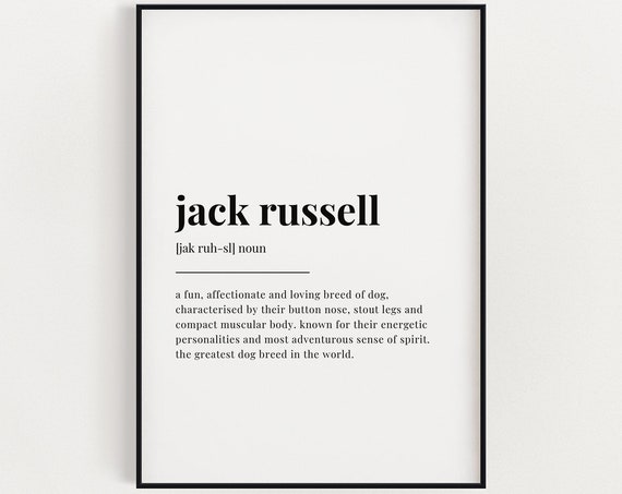 Jack Russell Definition Meaning, Humor Art Print