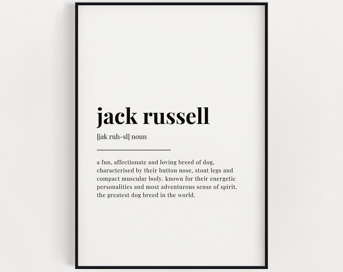 Jack Russell Definition Meaning, Humor Art Print