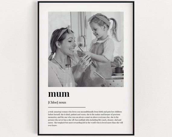 Personalised Mum Definition Quote Art Print