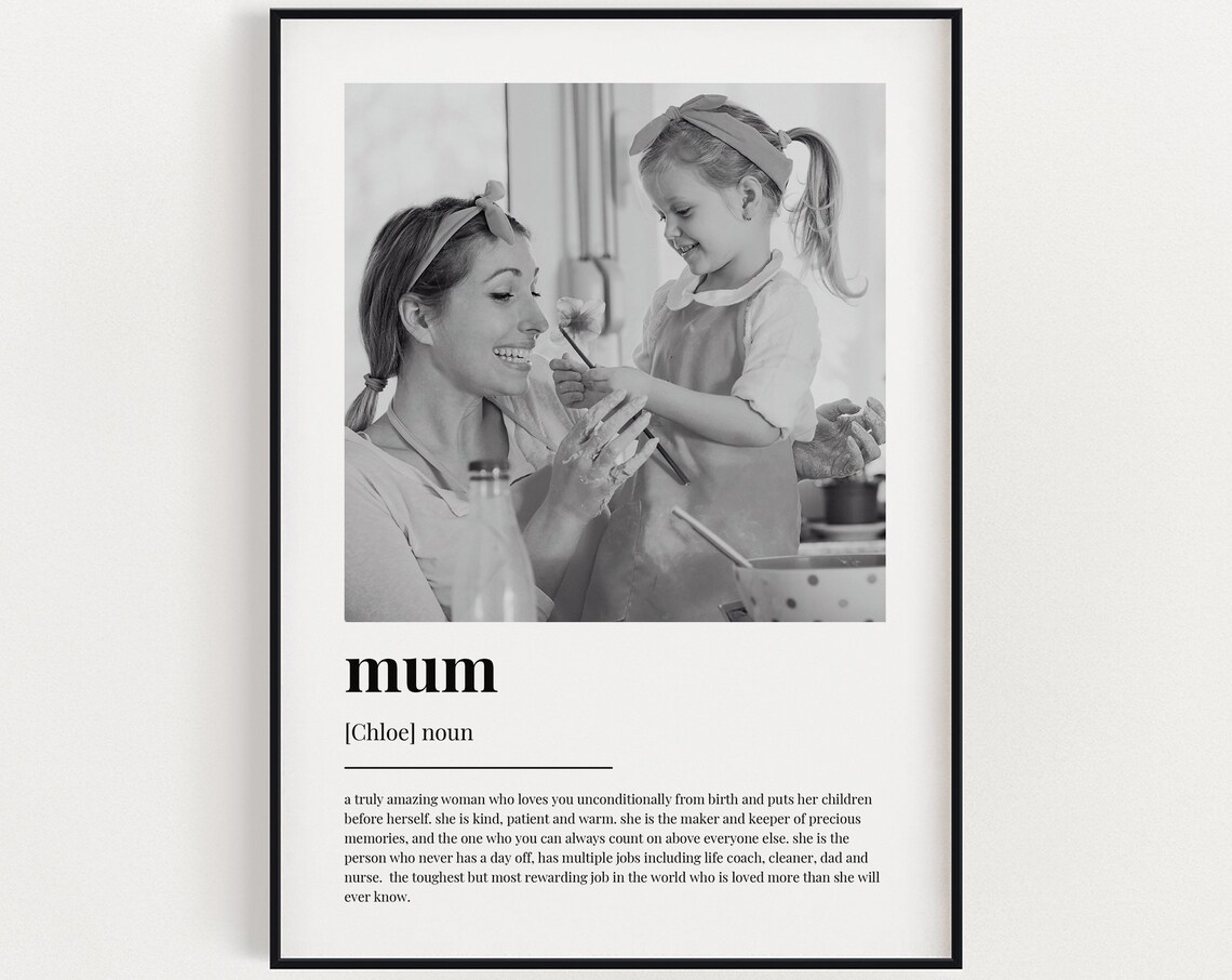 Personalised Mum Definition Quote Art Print
