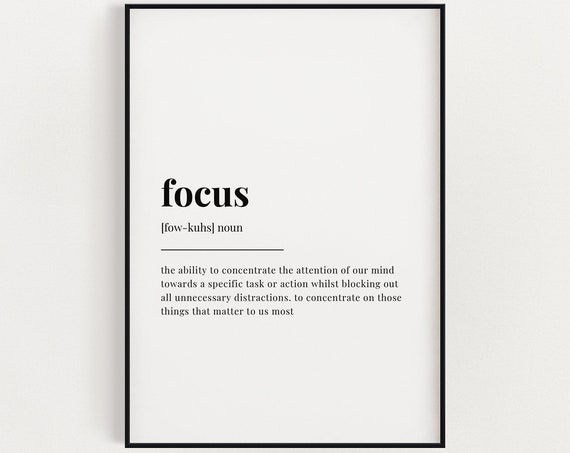 Focus Definition Meaning, Typography Quote