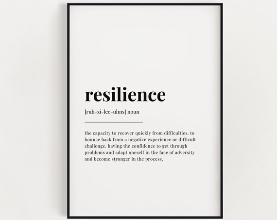 Resilience Definition and Meaning Wall Art Print