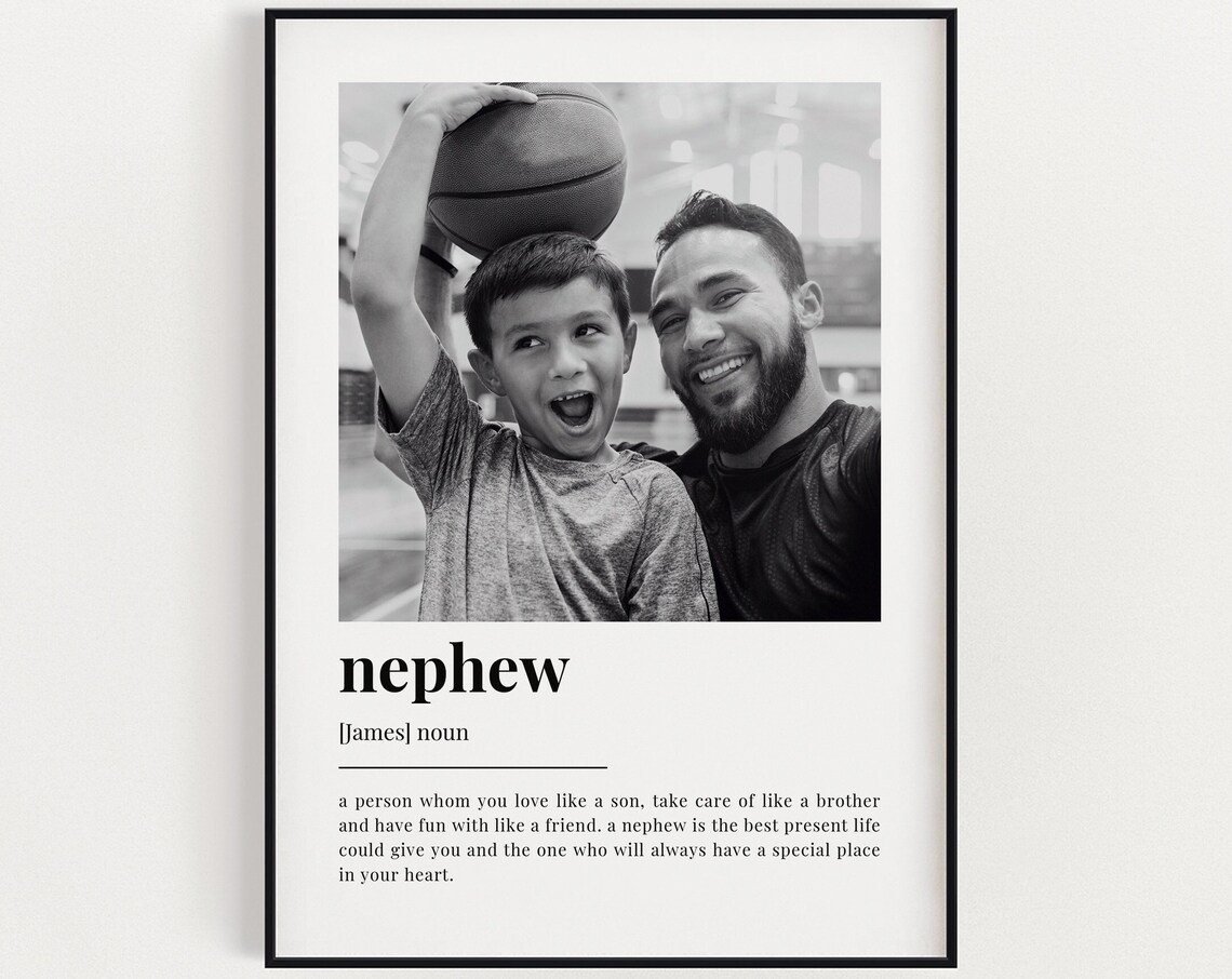 Personalised Nephew Definition Print, Couples Gift