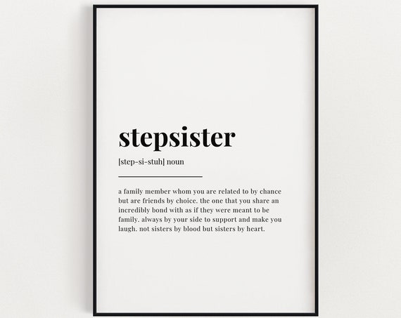 Stepbrother Definition Meaning Wall Art Stepbrother Gift Print Quote Print