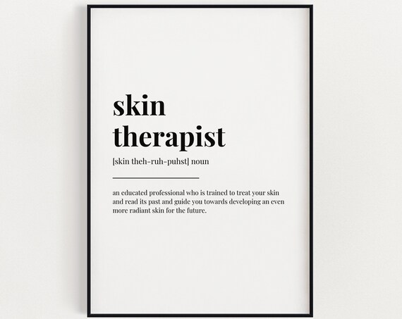 Skin Therapist Definition Quote, Art Print