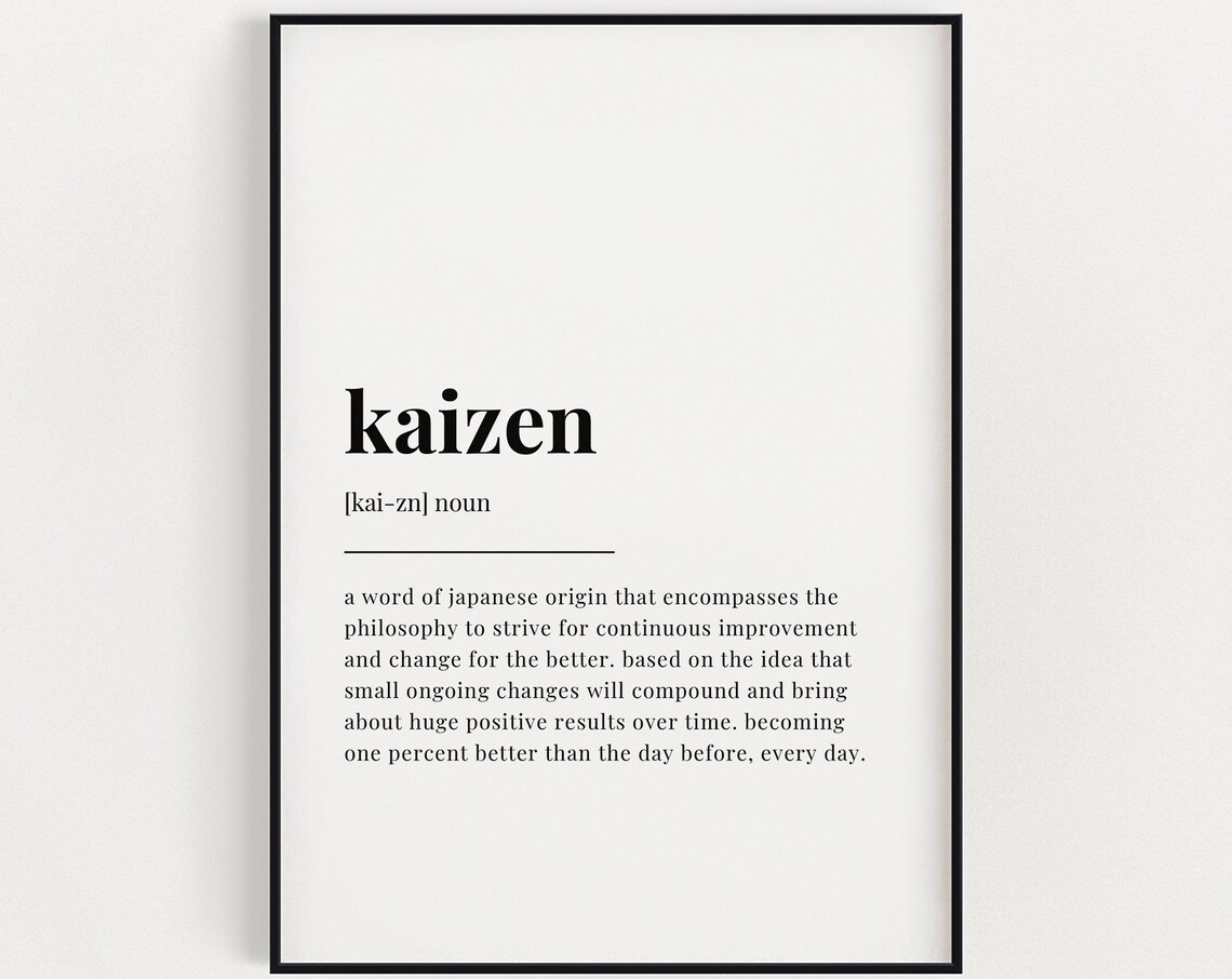 Kaizen Definition Quote Art Print
