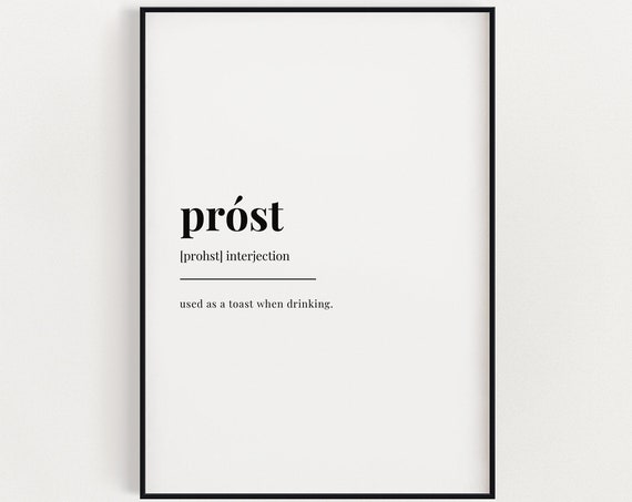 Prost Definition Meaning Typography Quote