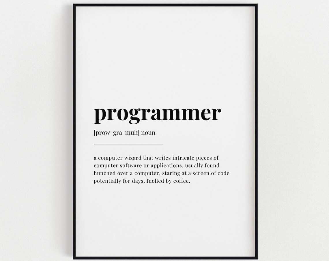 Programmer Definition Quote, Office Tech Gift