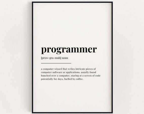 Programmer Definition Quote, Office Tech Gift