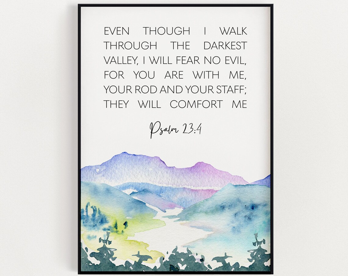 Psalm 234 Scripture Wall Art Christian Home Dcor Watercolour Print Bible Verse Instant