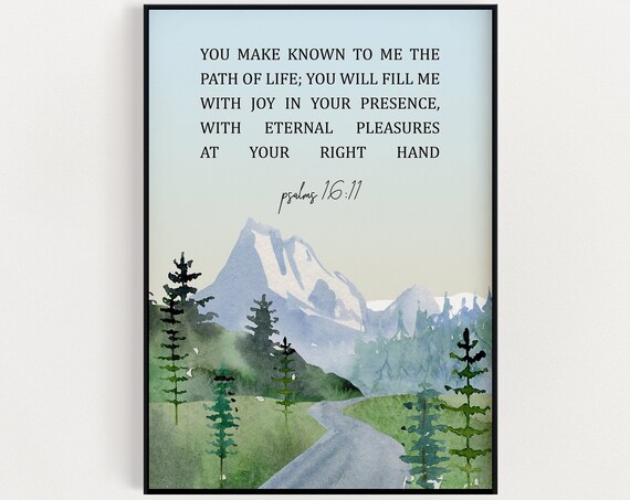 Bible Verse Wall Art Psalm 1611 Christian Scripture Inspirational Quotes Easter Decorations