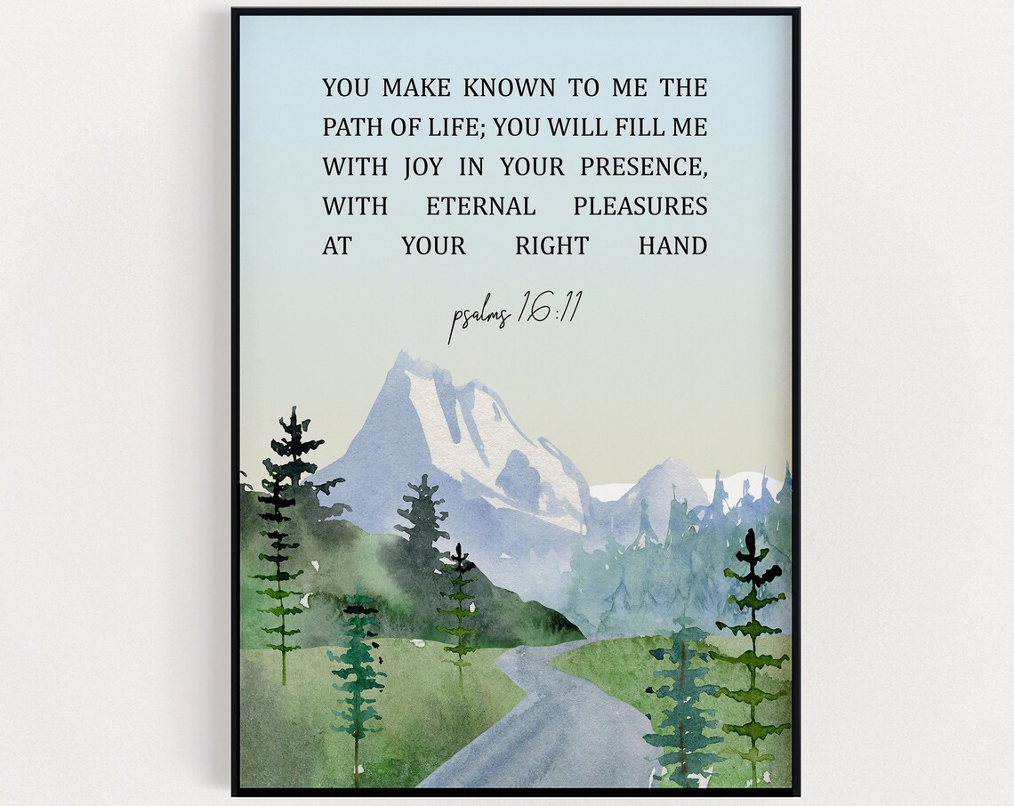 Bible Verse Wall Art Psalm 1611 Christian Scripture Inspirational Quotes Easter Decorations