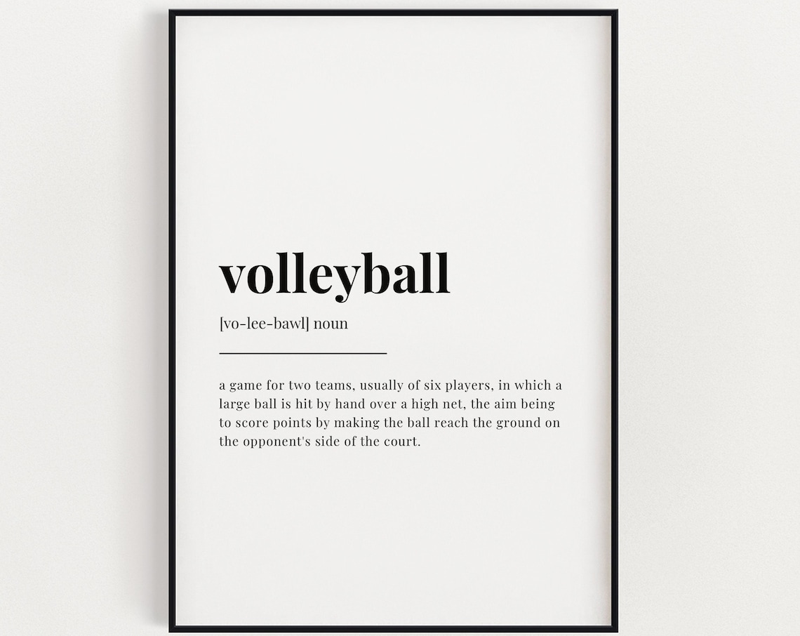 Volleyball Definition Meaning Art Print, Team Sport