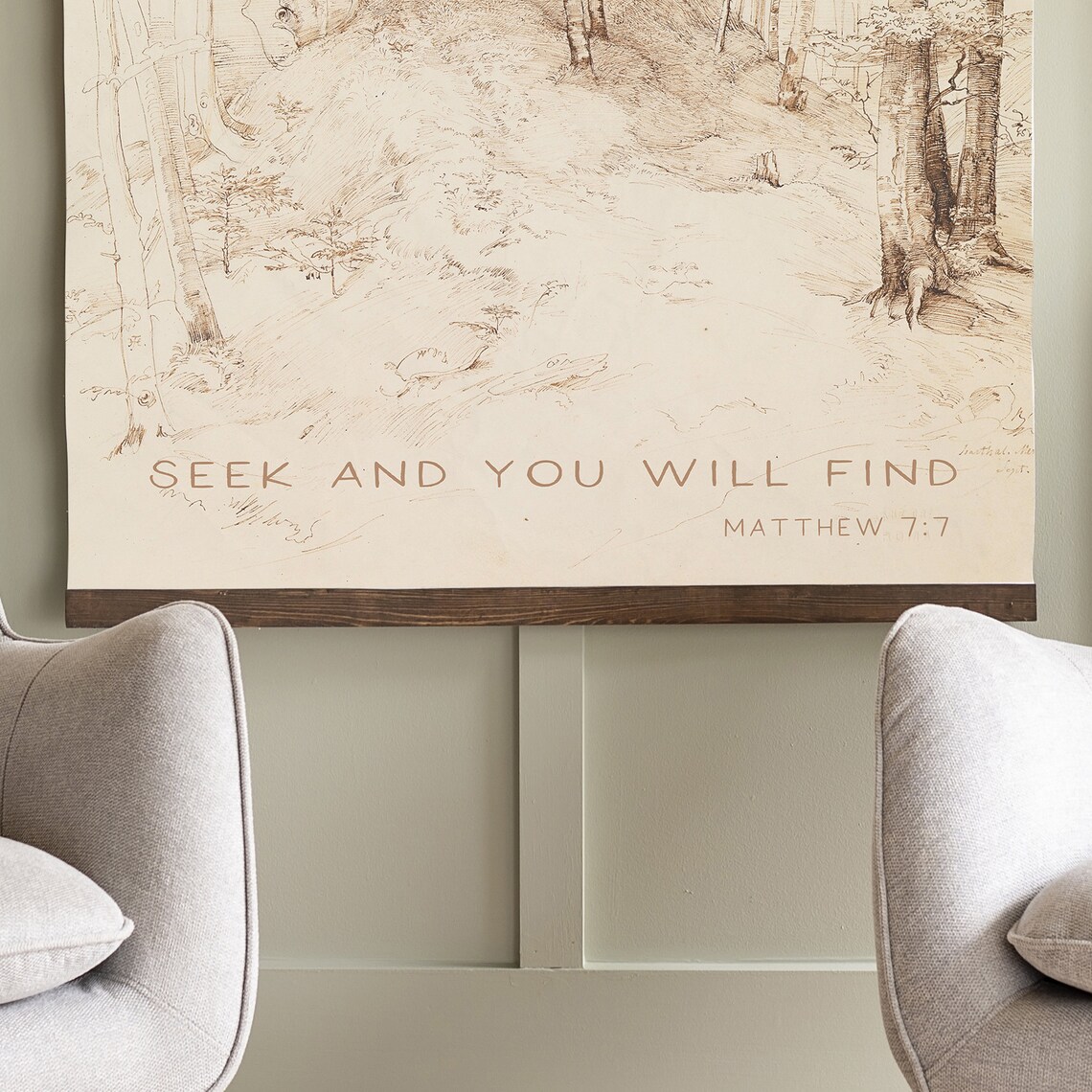 Christian Wall Decor Vintage Scripture, Seek And You Will Find - Image 2