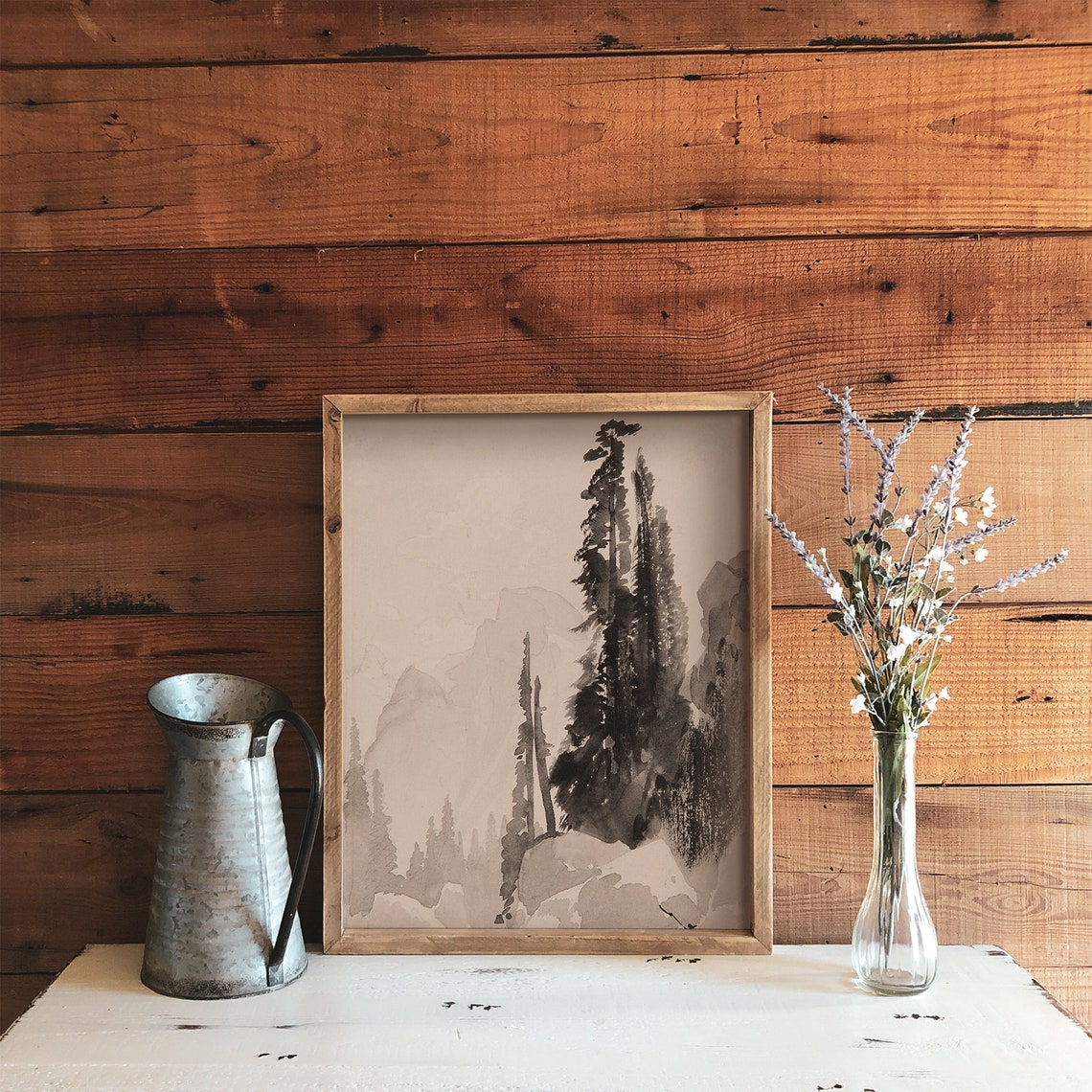 Tree Sketch Vintage Rustic Nature Art Print - Image 4