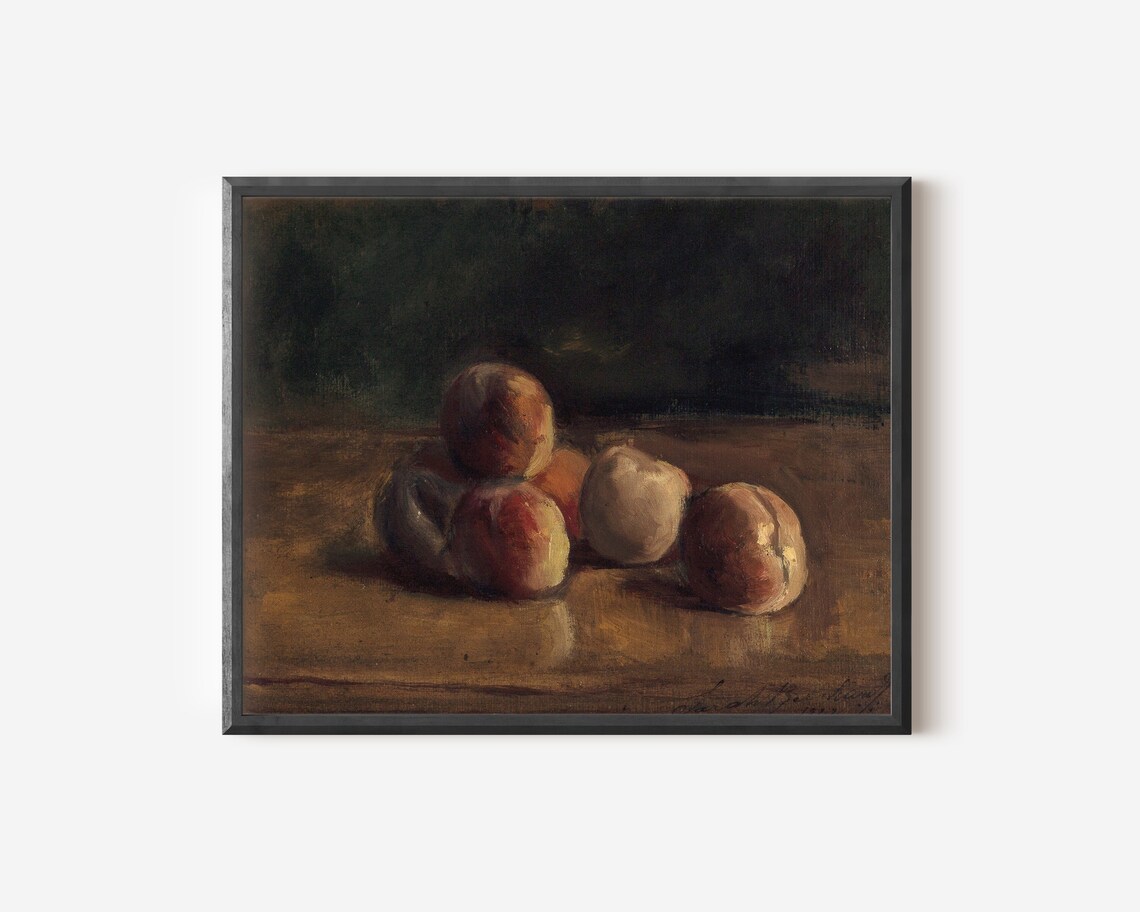 Moody Kitchen Art Print, Vintage Oil Painting Still Life - Image 2