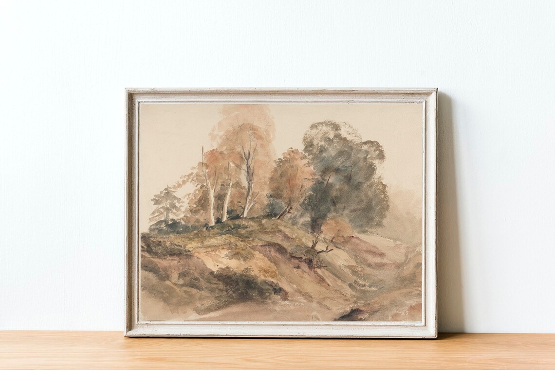 Autumn Landscape Painting, Vintage Art Print - Image 4