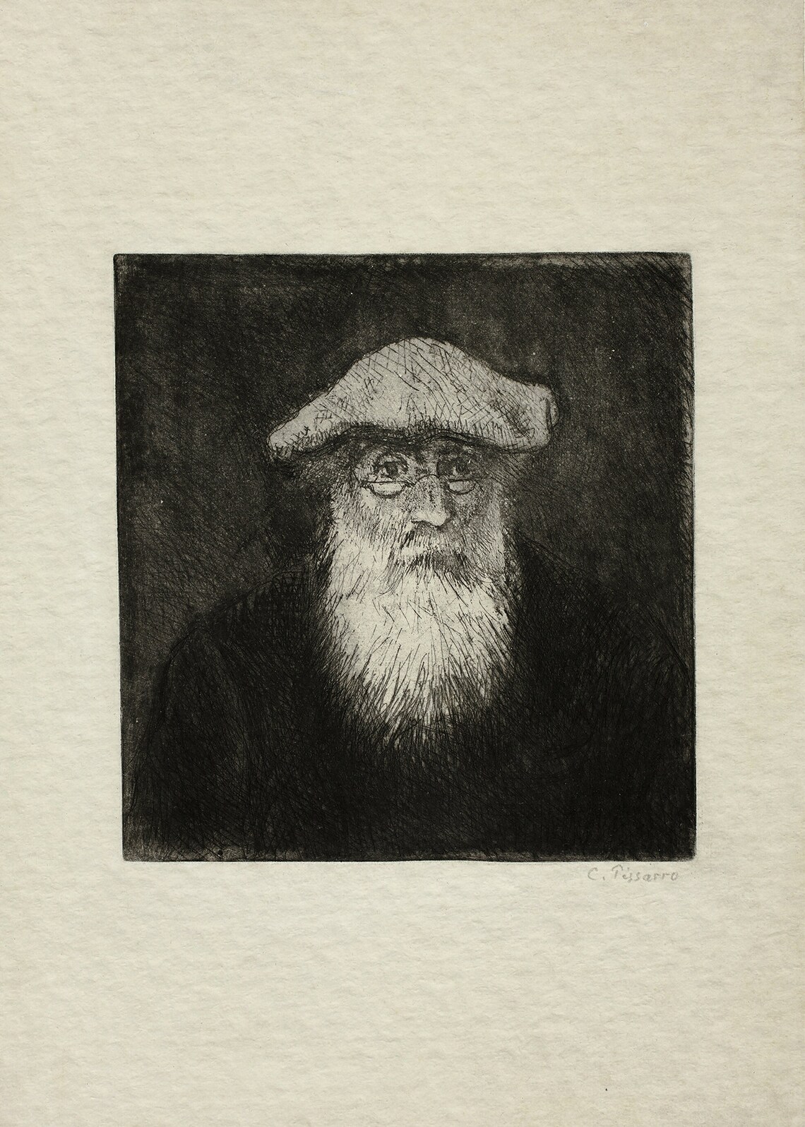 Vintage Sketch Of Man, Antique Self-Portrait Print - Image 4