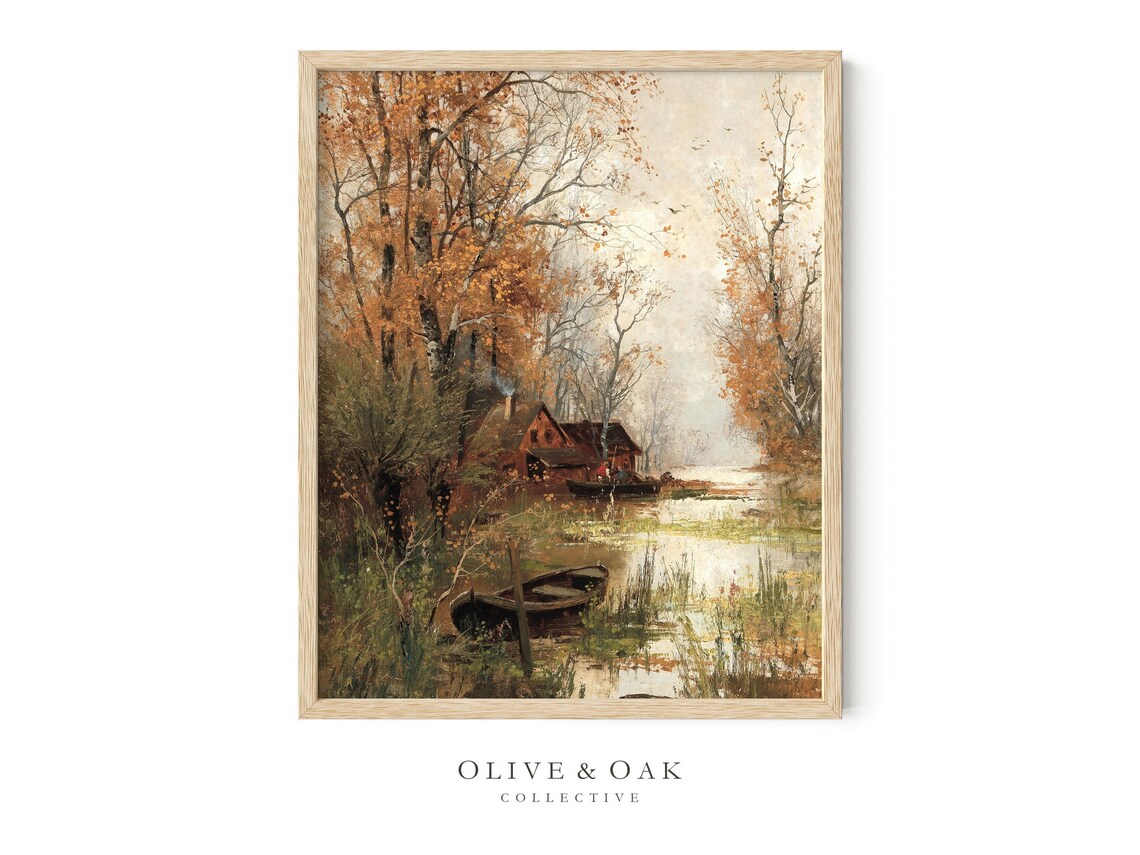 Fall Landscape - Vintage Cottagecore - Image 4
