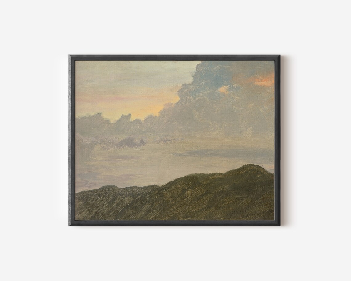 Minimalist Landscape Painting, Nursery Cloud Decor - Image 4