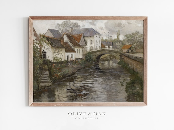 Rustic City Antique Village Art Print