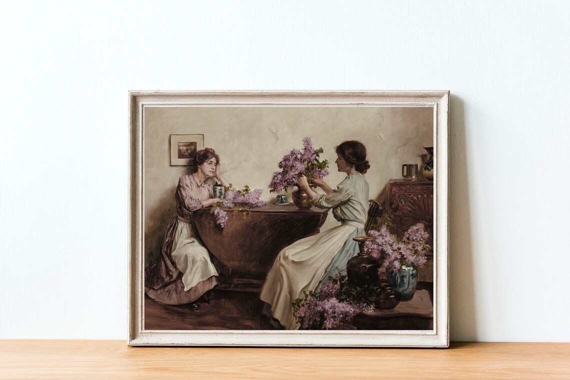 Vintage Victorian Portrait Florist Art Print - Image 2