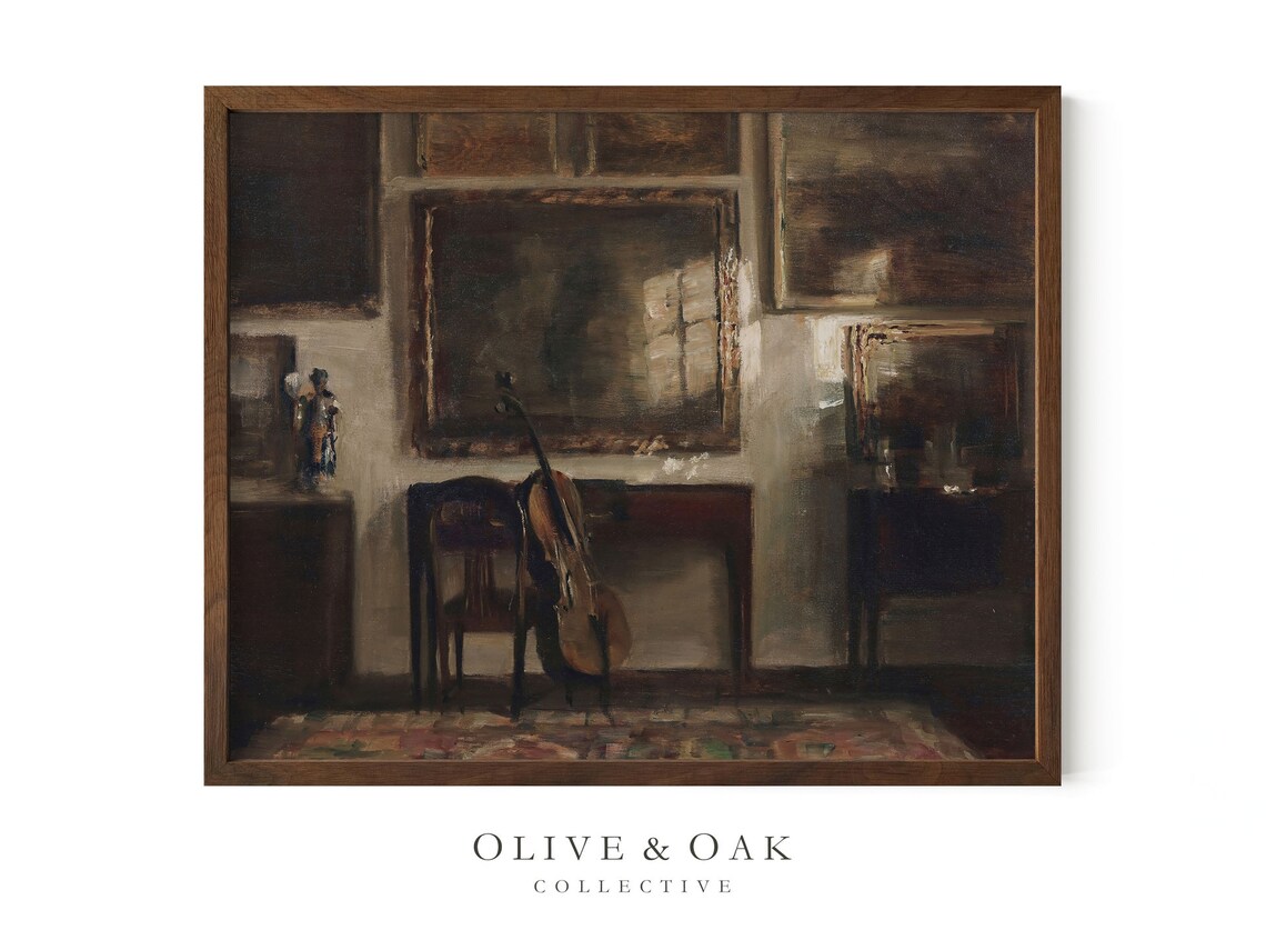 Antique Still Life, Moody Neutral Dark Academia - Image 2