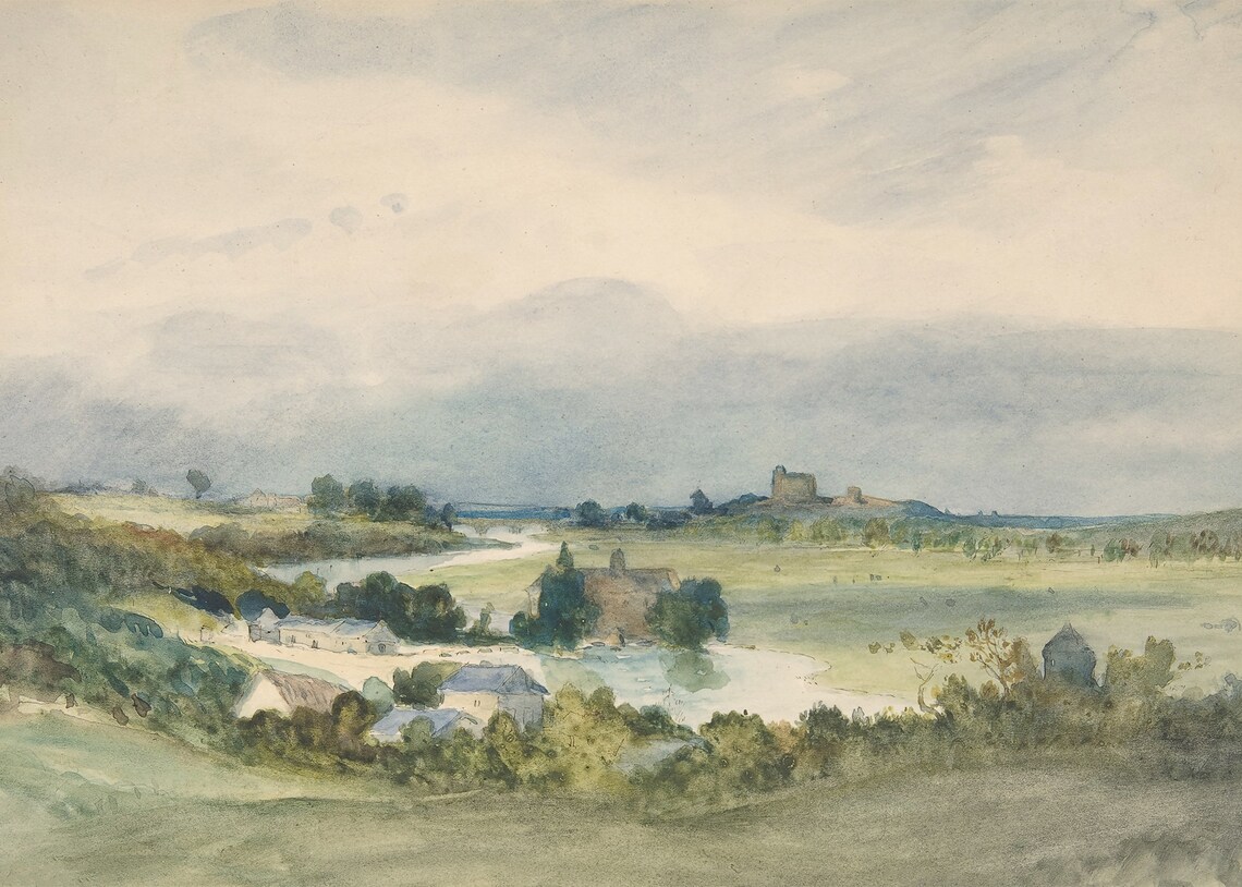 Country Landscape Painting, Vintage Poster - Image 4