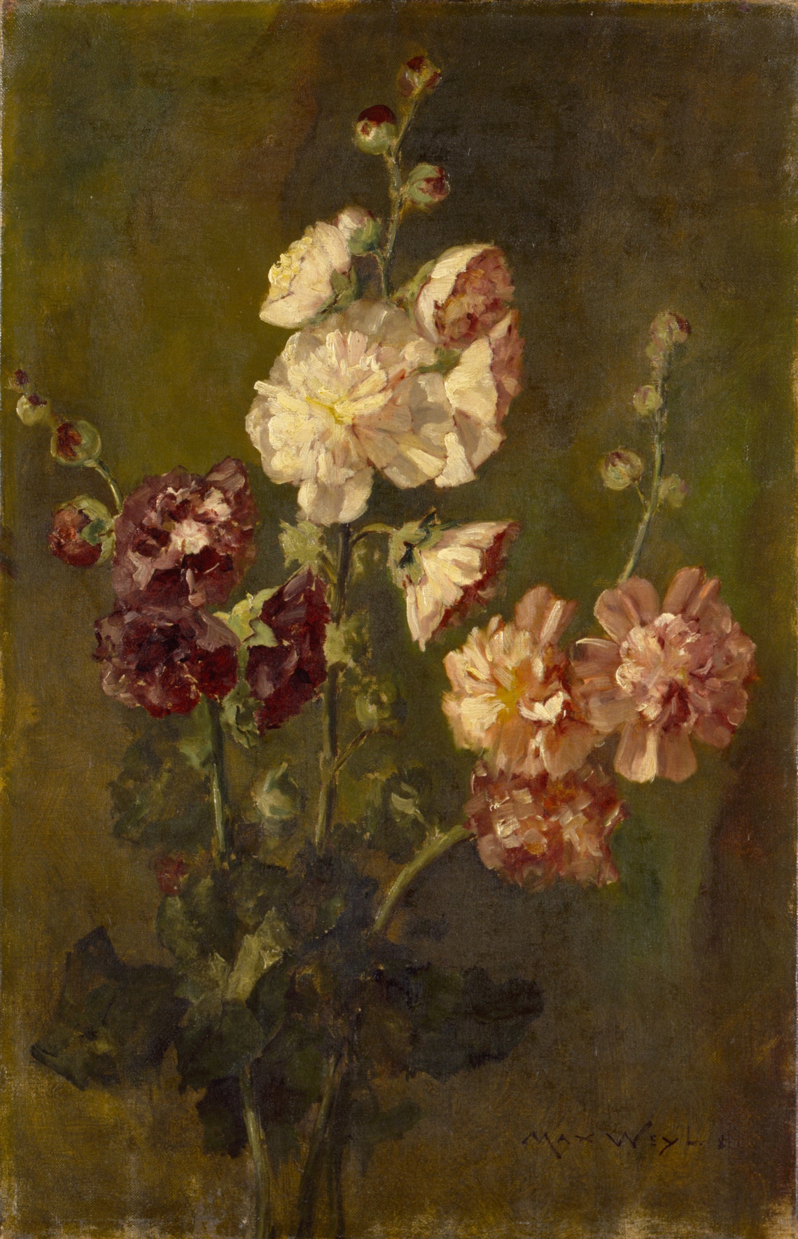 Moody Floral Painting, Vintage French Art Print - Image 4