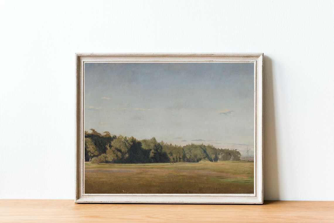 Vintage Country Landscape Art Print, Farmhouse Decor - Image 2