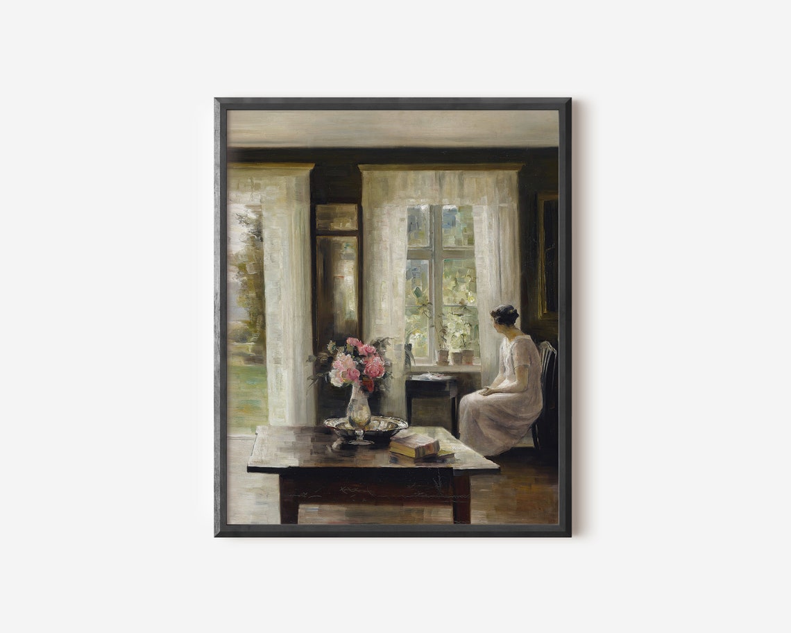 Victorian Portrait Painting of Woman, Art Print - Image 2