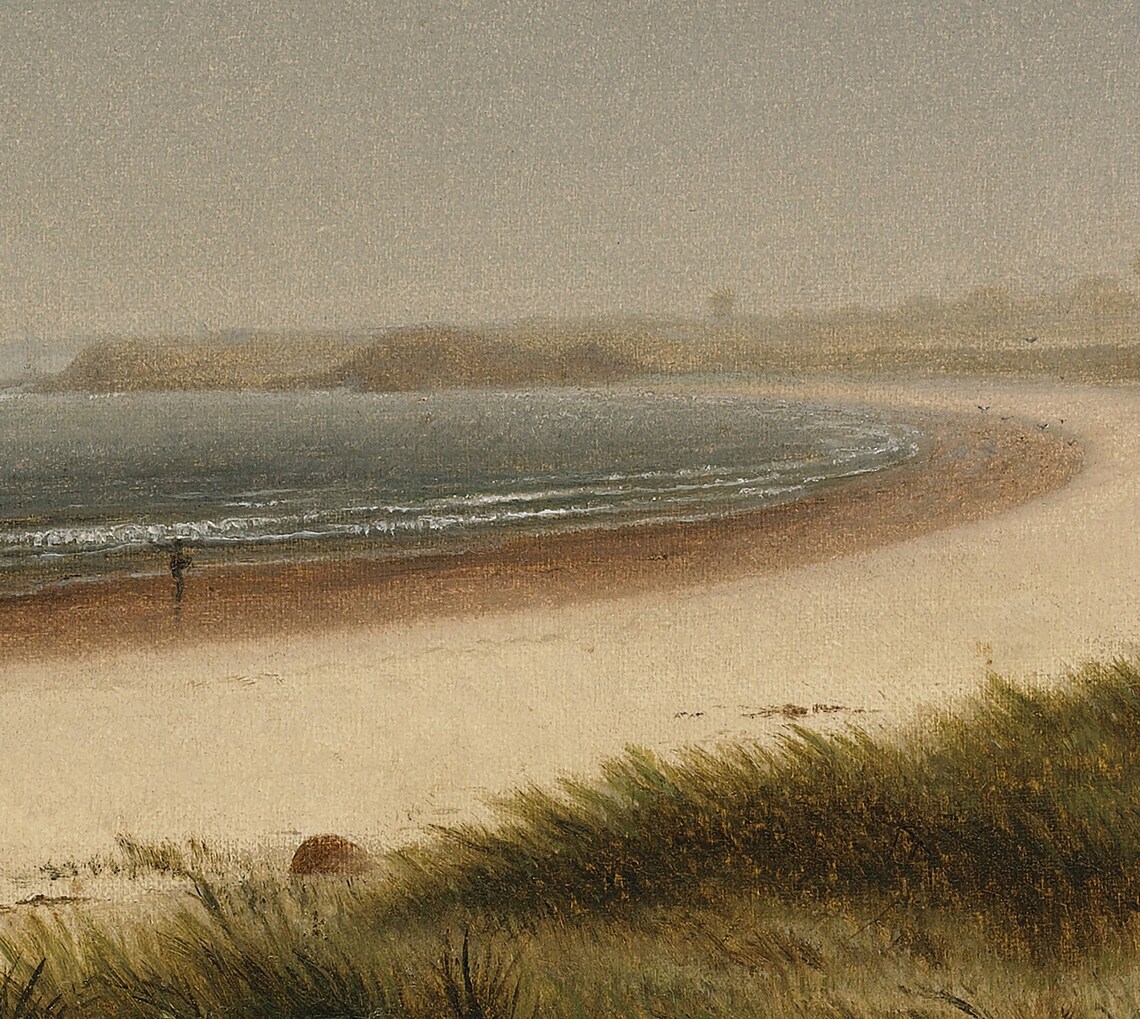 Muted Coastal Painting, Vintage Ocean Art Print - Image 2