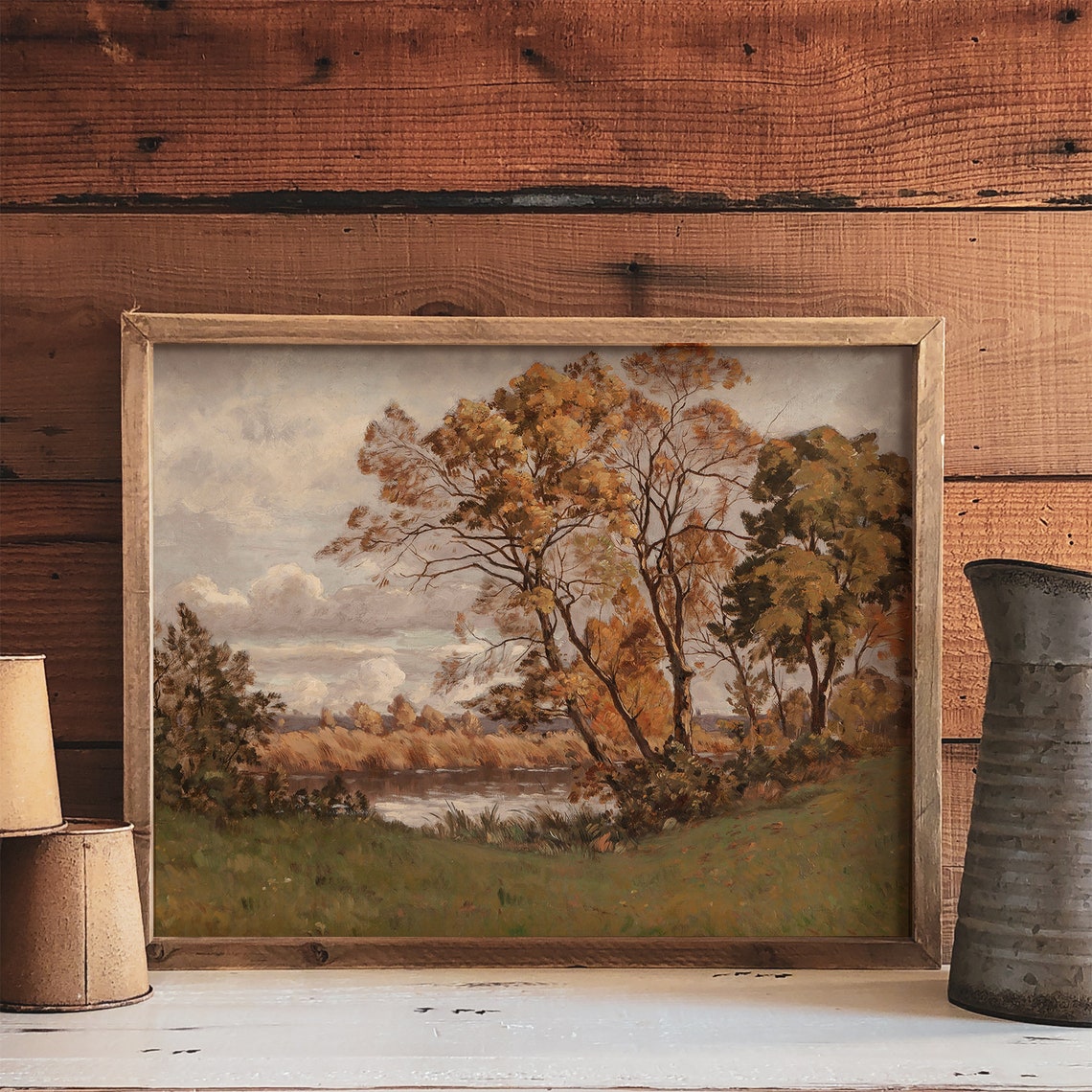 Fall Landscape Painting, Vintage Art Print - Image 4