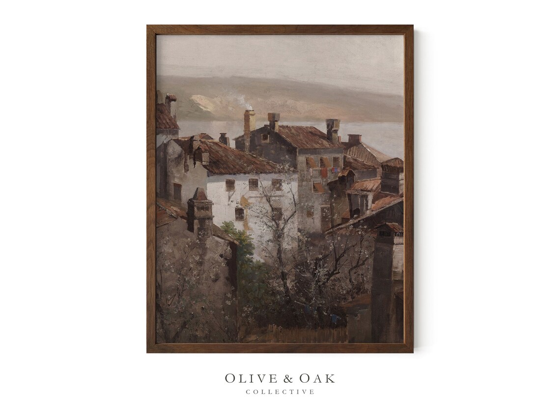 Moody European Architecture, Neutral Cityscape Art Print - Image 4
