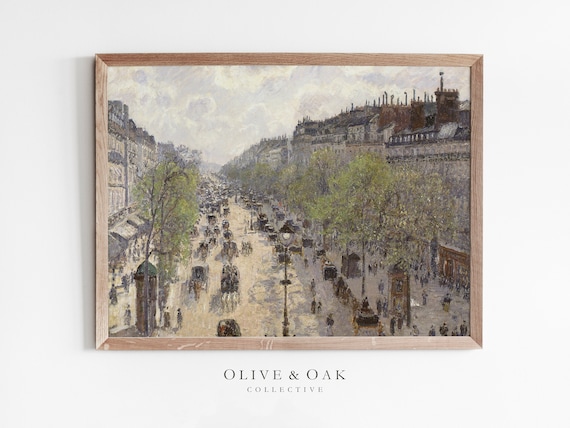 Paris Street Scene Vintage French Architecture Art Print