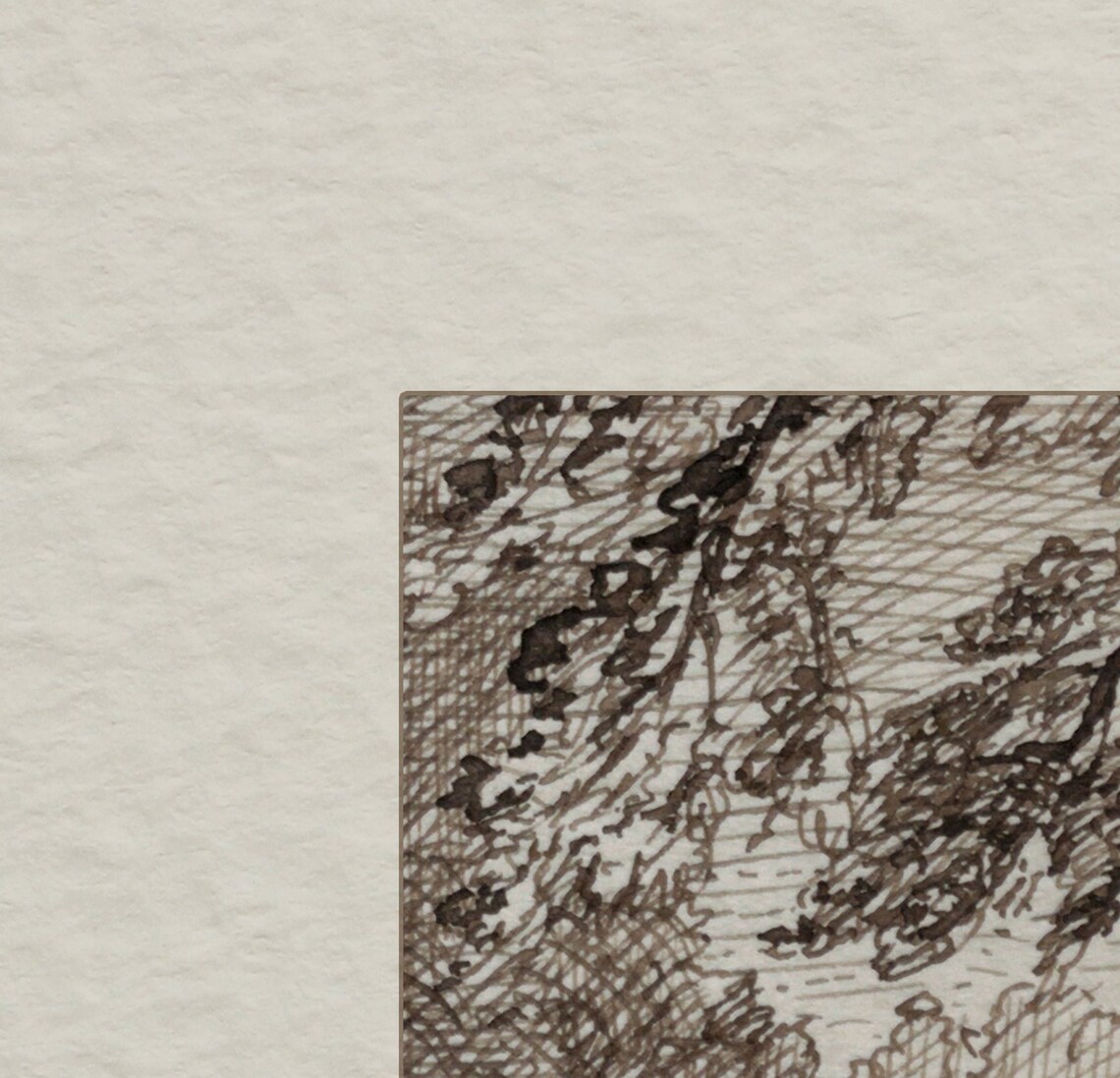 Rustic Landscape Sketch, Vintage Art Print - Image 4