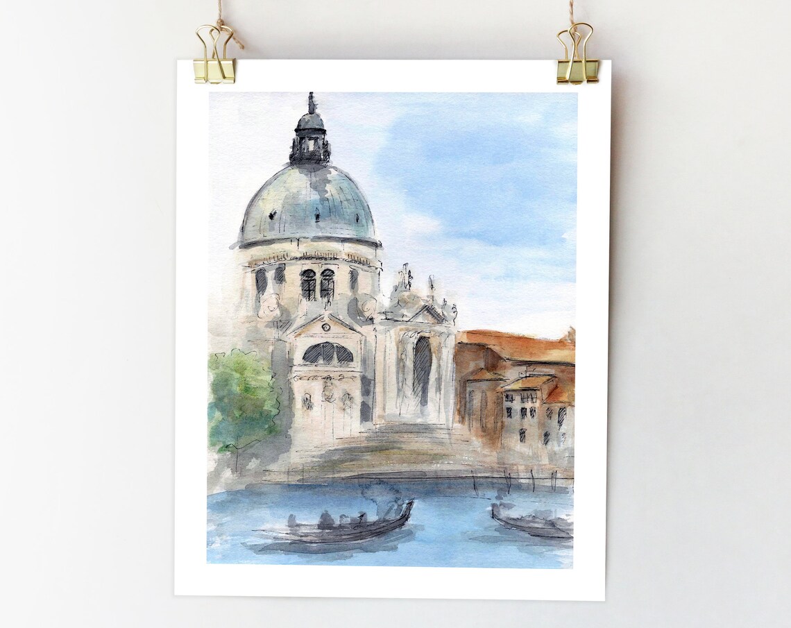 Venice Italy Print, Basilica Di Santa Maria Della Salute