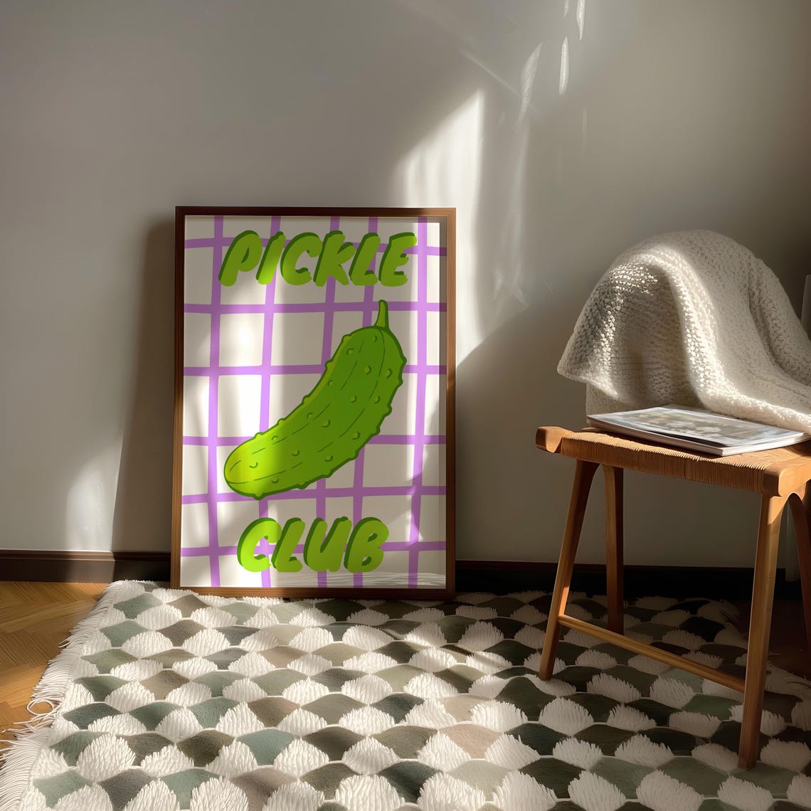 Pickle Club Poster, Retro Kitchen Art - Image 2