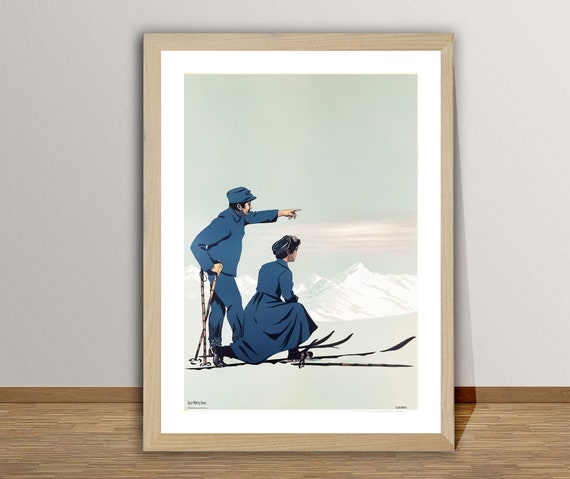 Ski Sport Vintage Poster Poster Paper Or Print Gift Idea Wall Decor