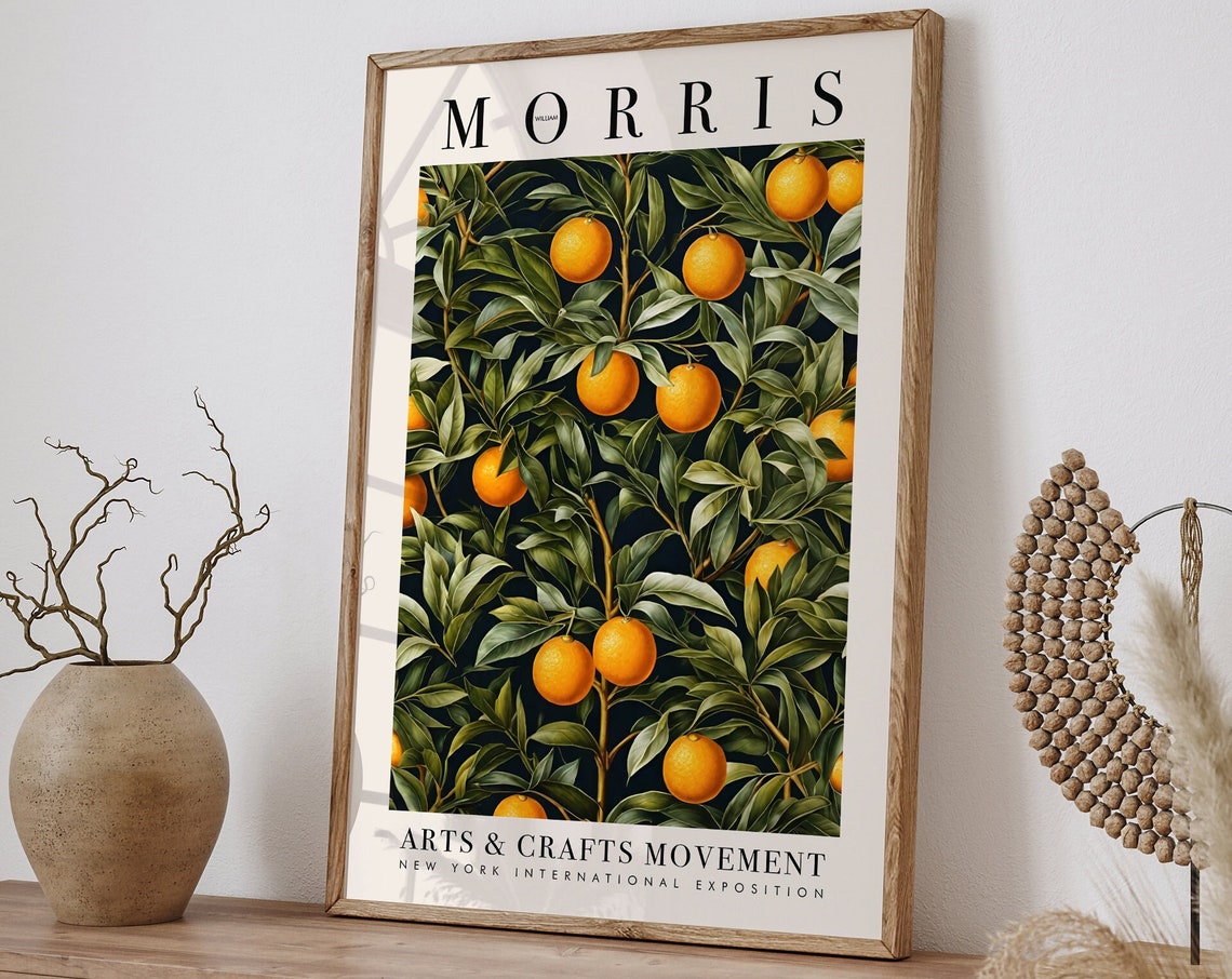 Vintage Botanical William Morris Arts and Crafts Orange Tree Poster - Image 6