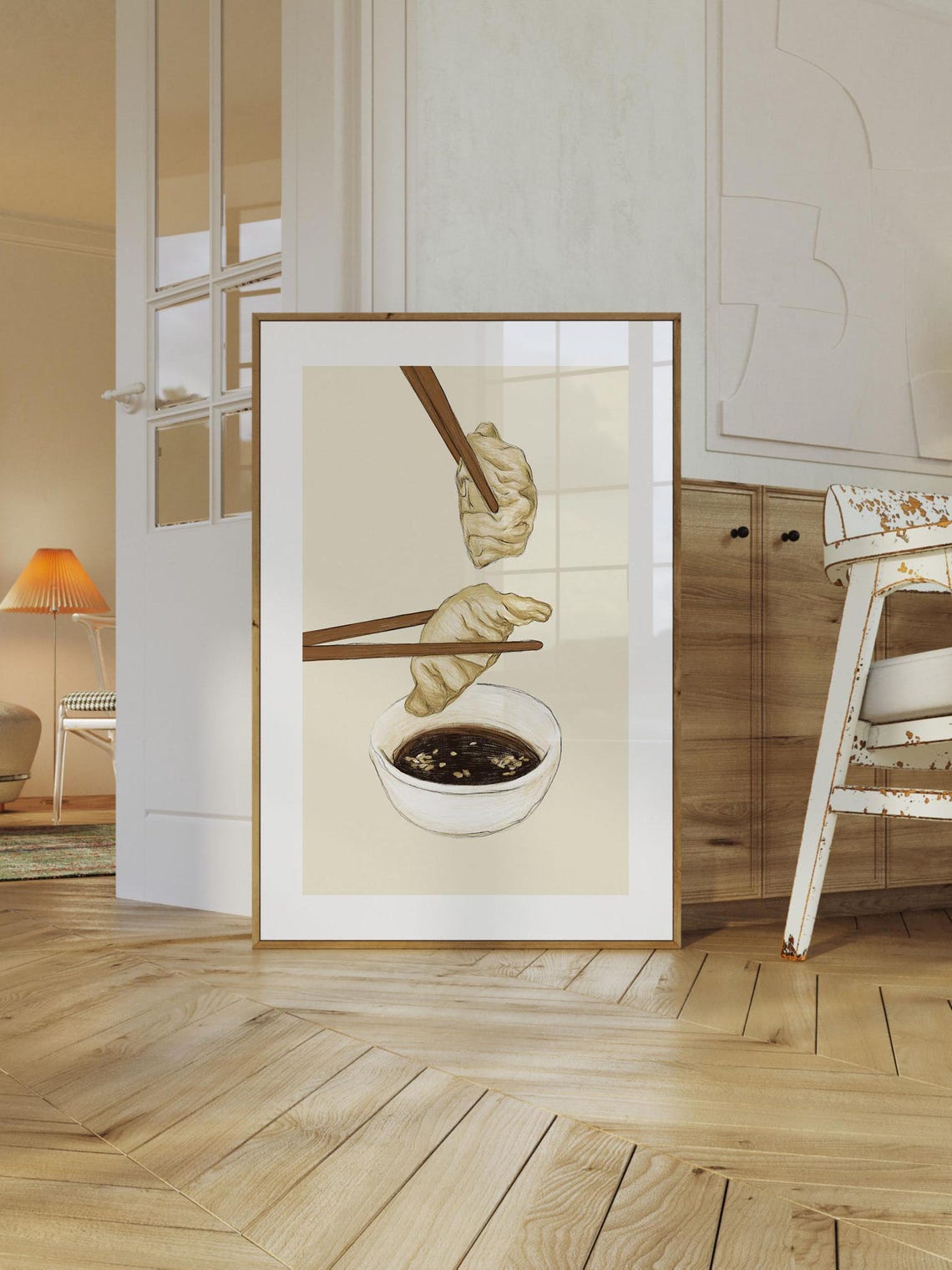 Gyoza Art Print, Japanese Kitchen Decor - Image 3