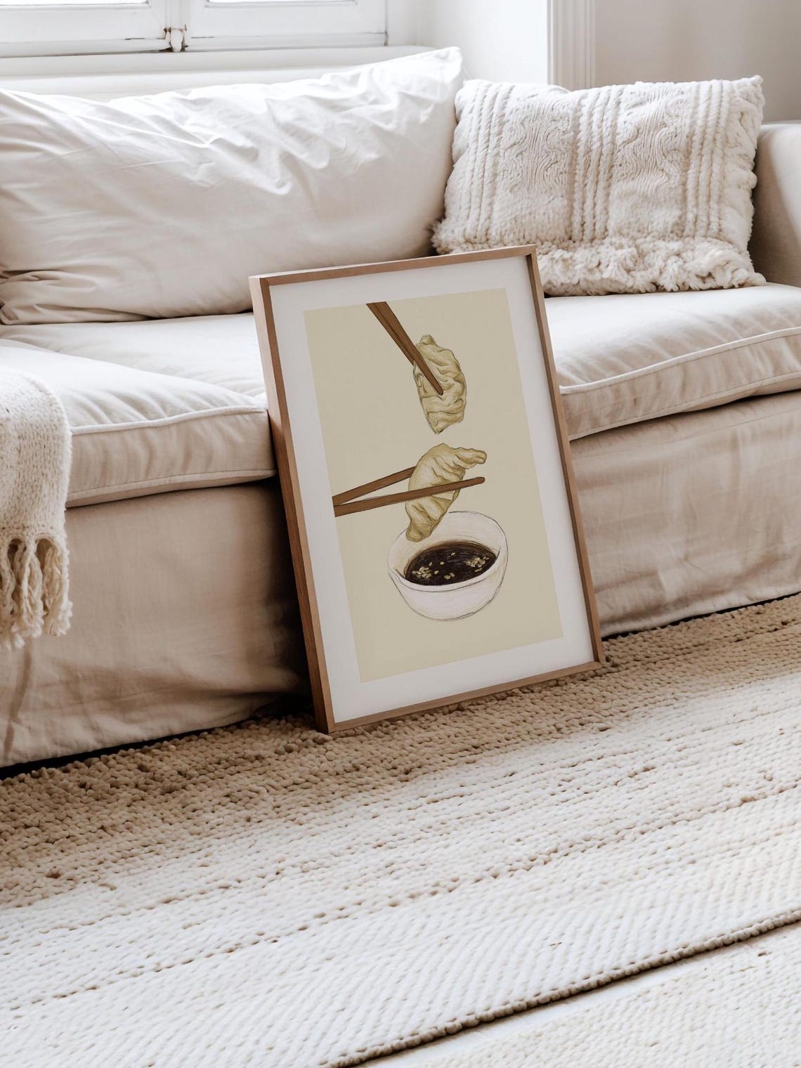Gyoza Art Print, Japanese Kitchen Decor