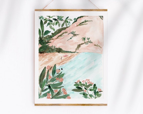 Beach Day Art Print, Sabina Fenn Illustration