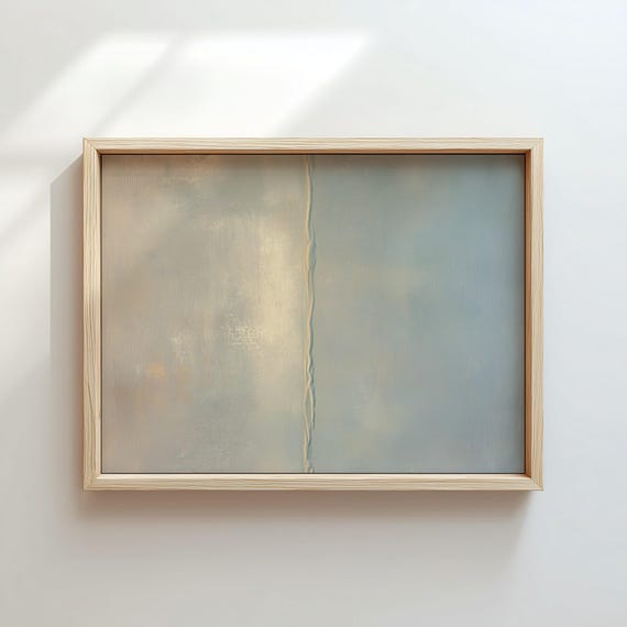 Abstract Oil Painting Blue Cottagecore Design Digital Download