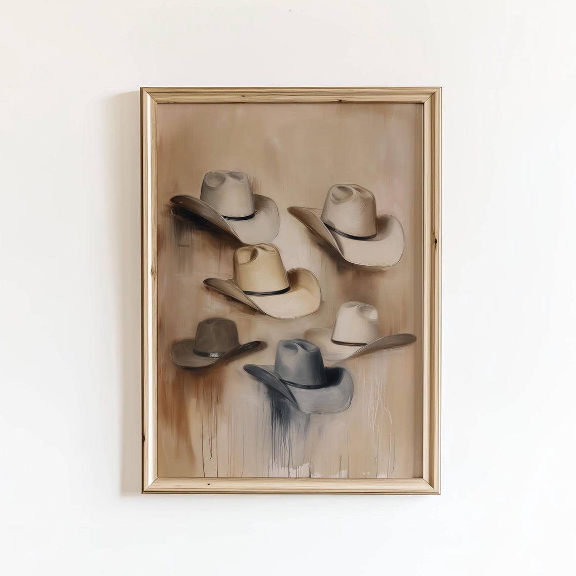 Cowboy Hats Art Print Modern Western Decor Digital Download