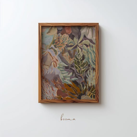 Abstract Contemporary Moody Colors Oil Painting Colorful Modern Wall Art Digital Download